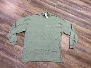 Vintage Field Gear Green 100% Cotton Mock Neck Turtle Neck SZ L NWT 90s Y2K